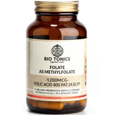 Folate as Methylfolate (Folic Acid 800 Pat.24.SL19) 1200 mcg 90 veg. caps