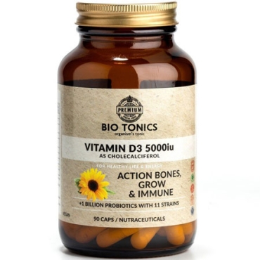 Vitamin D3 5000 IU as Cholecalciferol (Action Bones, Grow & Immune) 90 veg. caps