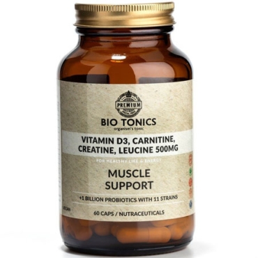Vitamin D3, Carnitine, Creatine, Leucine (Muscle Support) 500 mg 60 caps