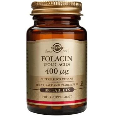 Folacin (Folic Acid) 400μg 100 tablets