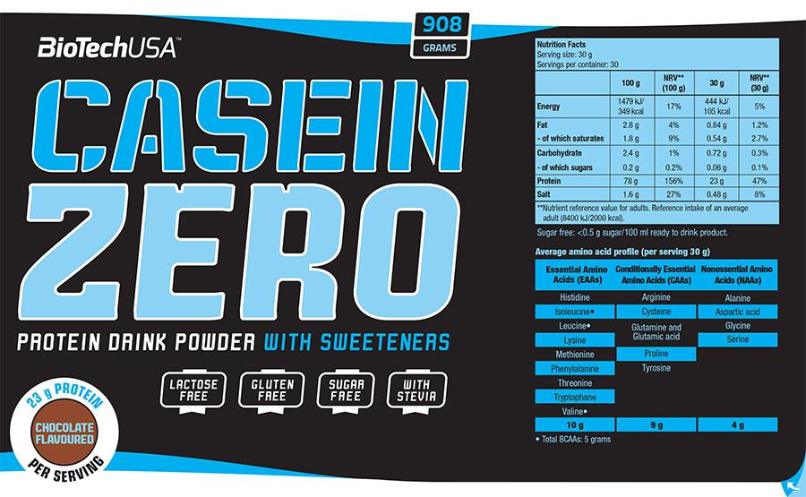 Biotech USA - Πρωτεΐνες - Casein Zero 908 gr