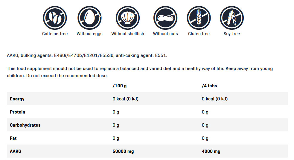 QNT L-Arginine / AAKG AAKG 4000 100 tablets