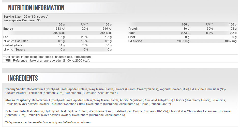 Scitec Nutrition - Beef Protein - 100% Beef Muscle 3180 gr