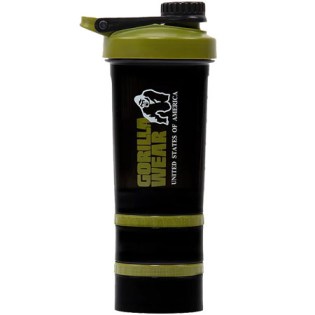 Gorilla-Wear-Shaker-2-GO-500-ml-Black-Army-Green