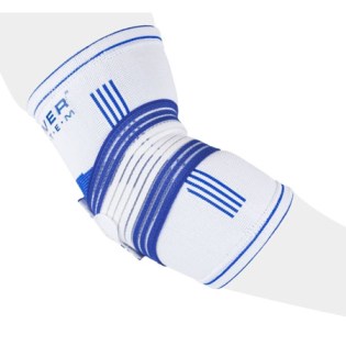 Power-System-Elbow-Support-Pro-With-Strap-White