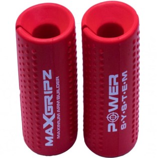 Power-System-Max-Gripz-Barbell-Extra-Large-Red