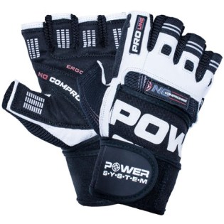 Power-System-Wrist-Wrap-Weightlifting-Gloves-No-Compromise-White-Black