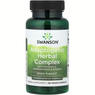 Adaptogenic Herbal Complex with Rhodiola, Ashwagandha & Ginseng 60 caps
