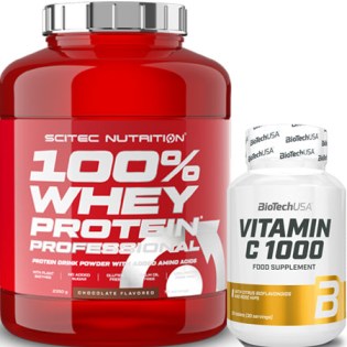Package-Whey-Protein-Professional-2350-Biotechusa-Vitamin-C-30-tablets