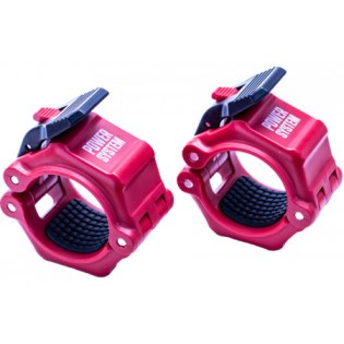 Power-System-Quick-Release-Olympic-Barbell-Collar-Red
